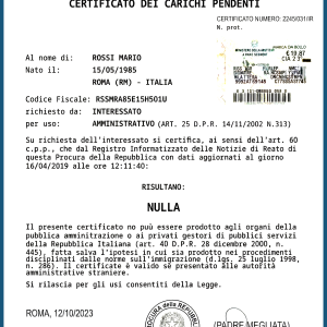Carichi pendenti