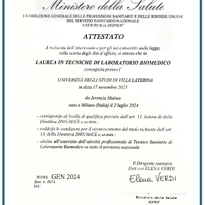 Attestato di conformità medico